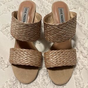 Steve Madden Women's Tan Woven Sandals